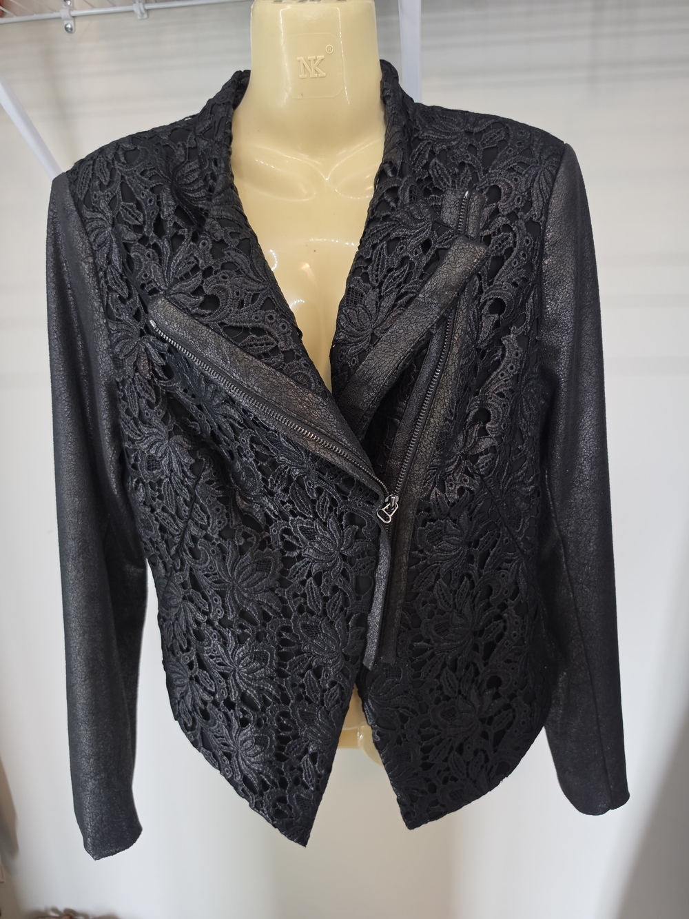 KENNETH COLE NEW YORK THE VOLETA ASYMMETRICAL LACE MOTO JACKET NWT SZ 8